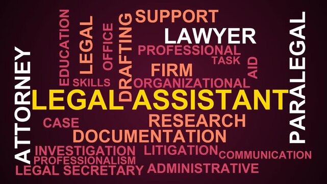 Legal Assistant Word Cloud