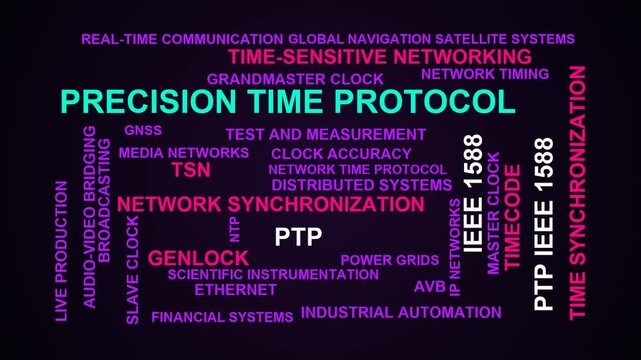 Precision Time Protocol Word Cloud