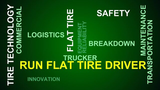 Run Flat Tire Driver Word Cloud