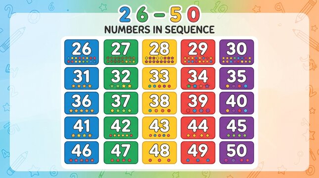 Elegant 3D Floral, 3D floral wallpaper Colorful number sequence counting chart white 4K background