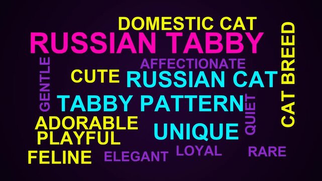 Russian Tabby Word Cloud