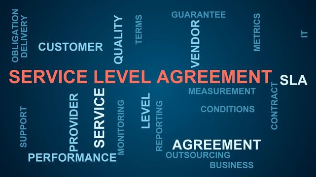 Service Level Agreement Word Cloud