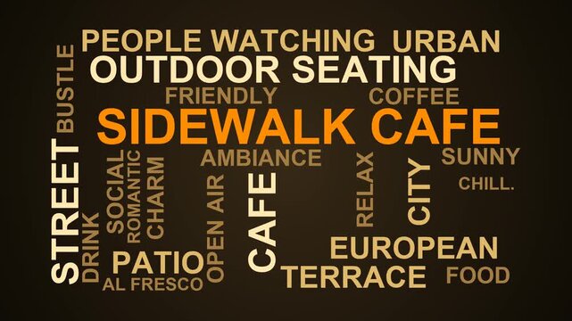 Sidewalk Cafe Word Cloud