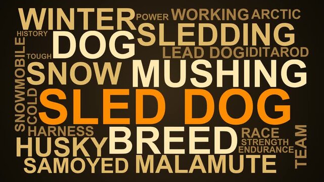 Sled Dog Word Cloud