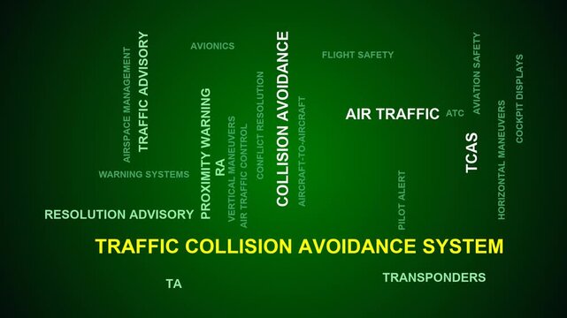 Traffic Collision Avoidance System Word Cloud