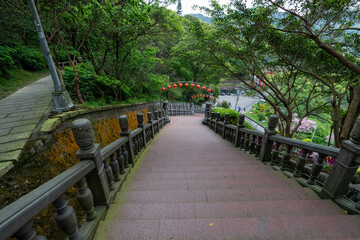 Obraz premium Bishanyan , a historic building in Taipei, Taiwan