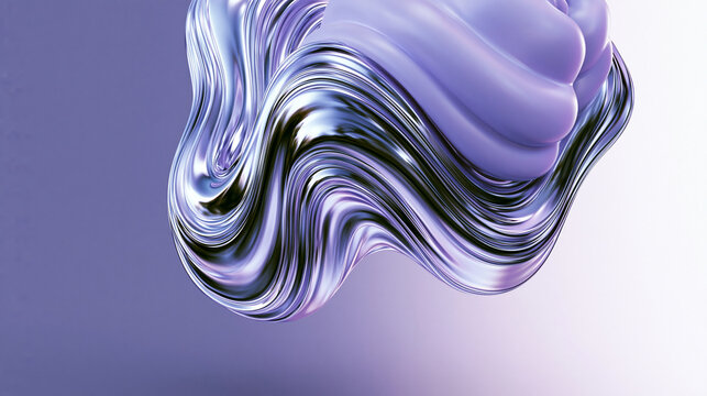 Chrome fluid cascading through lilac neural ridges, visualizing cognitive augmentation, human-AI collaboration, adaptive interfaces and intelligent systems, assistive technology