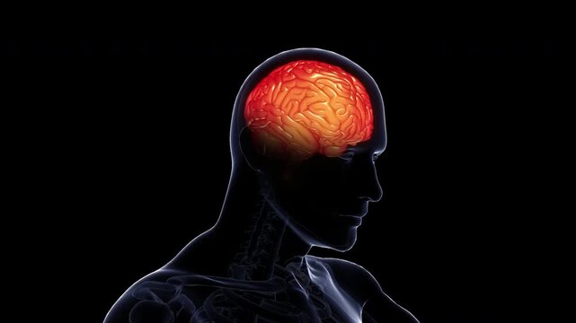 Human Internal organs system 3D animation, brain，medical anatomy video