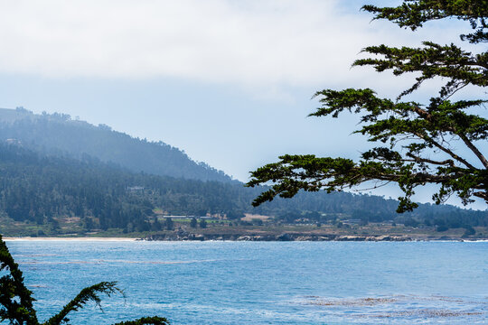 view of mountains and ocean