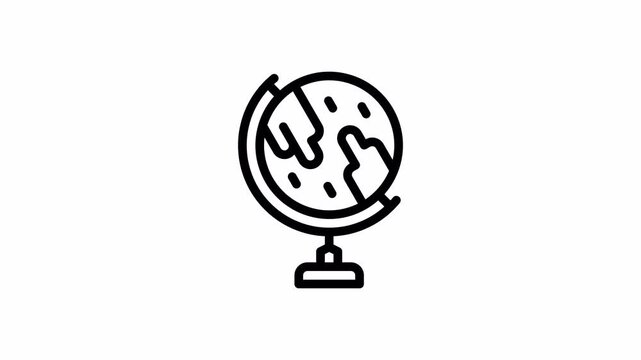 globe minimalist stroke animation