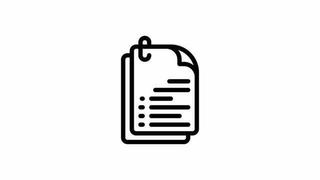 notes minimalist stroke animation
