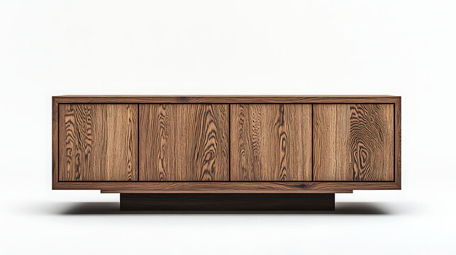 Modern wooden sideboard cabinet with natural wood grain.
