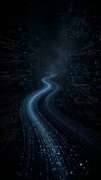 Abstract Technology Background with Digital Data and Cyber Network Concept