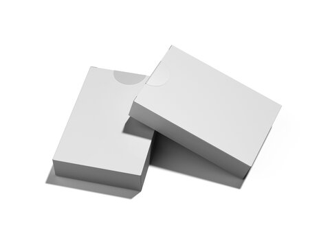 Blank white playing card box mockup display for packaging design