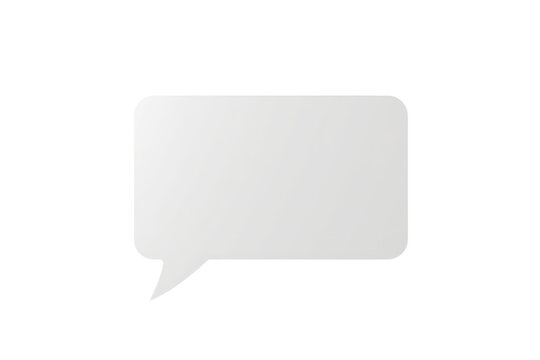 Blank white rectangular speech bubble