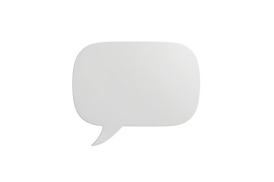 Blank white rounded speech bubble