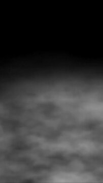 Low Lying White Ground Fog and Smoke Overlay on Black Background