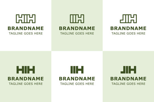 Letters HIH IIH JIH Monogram Logo Set, suitable for any business