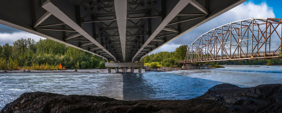 Palmer Alaska Matanuska River Bridge landscape