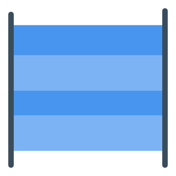 Align justify icon for even text distribution in application. Full justified paragraph symbol for word processor or document editor. Icon design flat style