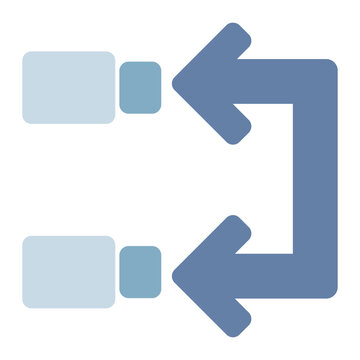 Video converter icon for changing movie file format type. Film reel with two arrows symbol for media converter app. Icon design flat style