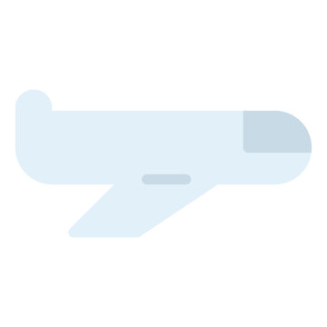 Airplane mode icon for disabling wireless connectivity. Aircraft symbol for device network settings application. Icon design flat style