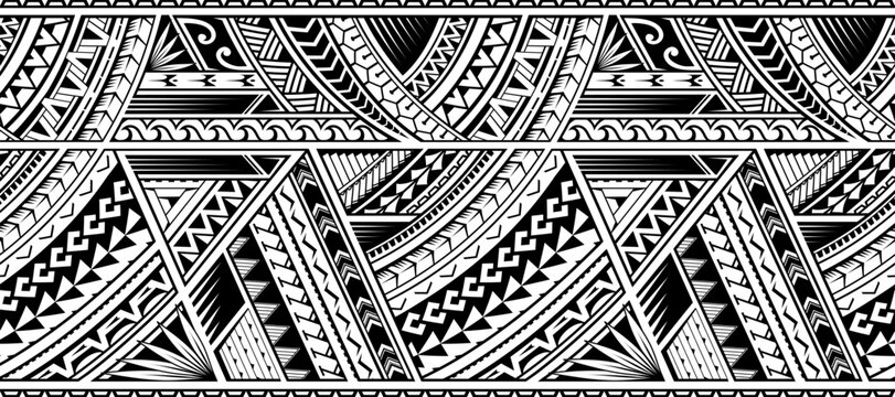Armband tattoo in traditional Polynesian style