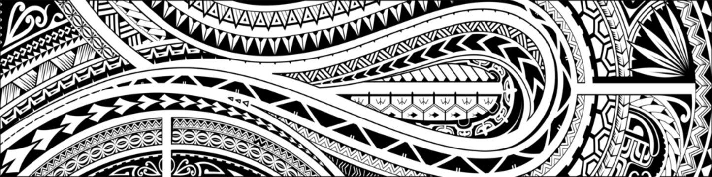 Tribal art design in Polynasian style. Good for armband tattoo