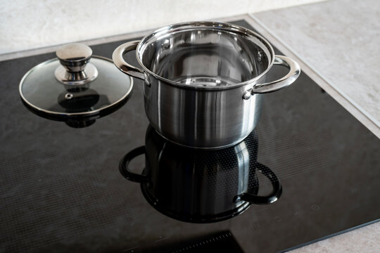Pot on the stove.