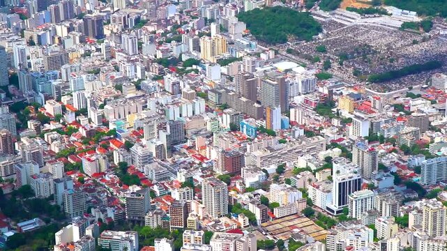 Rio de Janeiro Brazil Panorama View City Skyline Sea Beach Mountains.