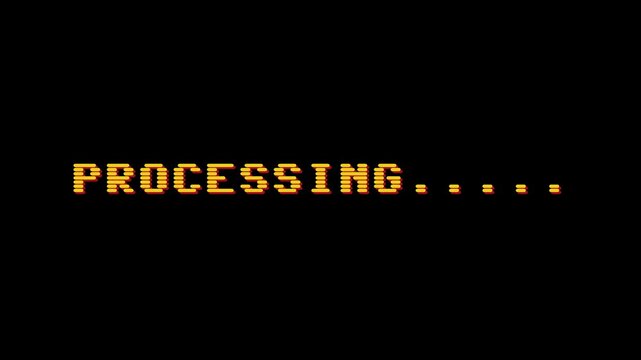 Data Processing Loading Bar Concept with Textual Indicator in a Minimalist Black Background Environment