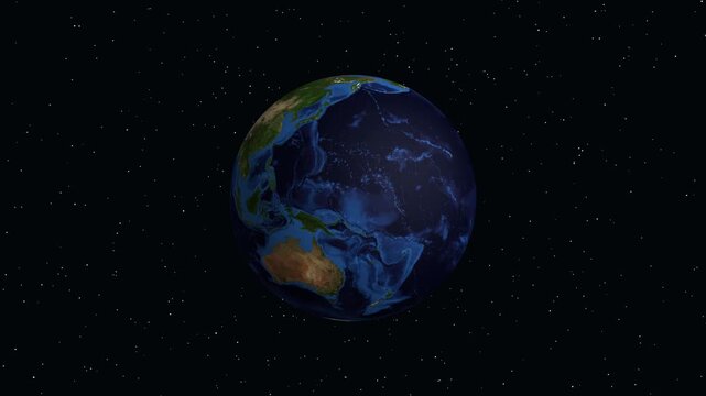 Earth Zoom Animation Focusing on Morelia Mexico from Outer Space