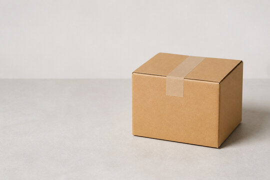 Unbranded kraft mailing box with paper tape