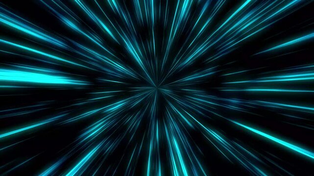 Neon line loop background animation, radial speed or action lines anime comic background. colorful speed of light seamless loop animation. 4K