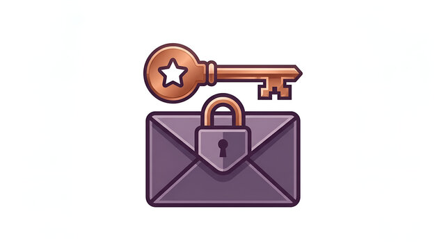 Encrypted Email and Secure Messaging Concept Illustration