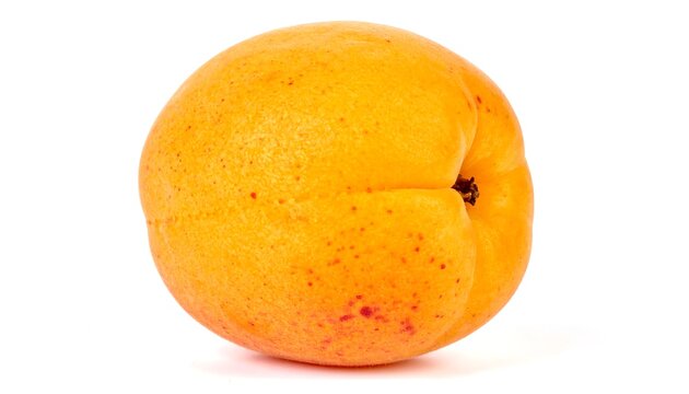 Fresh ripe orange fruit on white background.