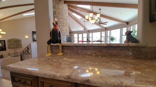 Bright open kitchen and living area