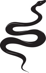 Fototapeta premium Snake Slithering Silhouette Vector Icon Isolated Reptile Illustration For Wildlife Logo Design