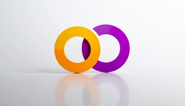 Colorful Interlocking Rings Modern Abstract Design