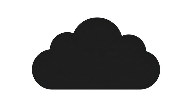 Dark cloud silhouette symbol abstract digital graphic element
