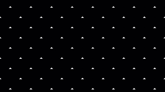 Triangle Grid Transition, Geometric Pattern Reveal, Repeating Triangle Shapes, Expanding White Pattern, Transparent Alpha Overlay, Reversible Motion Graphic, 4K