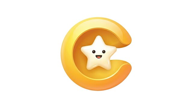 Golden letter C logo with smiling star.