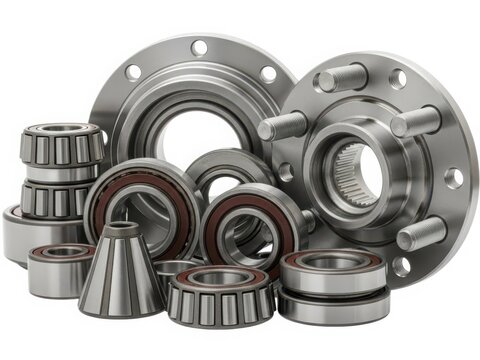 Collection of various bearings and components