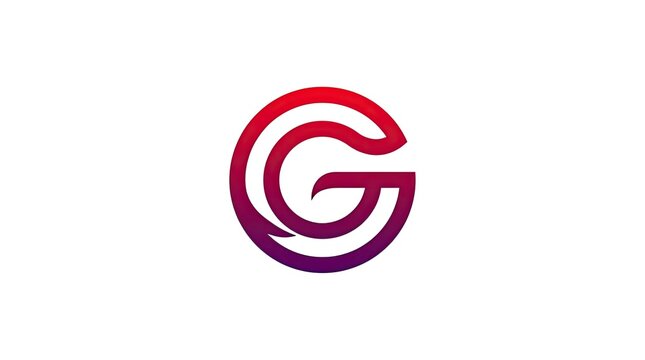 Gradient letter G circular corporate logo icon