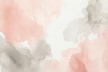 Obraz premium Abstract blush pink and grey watercolor strokes background