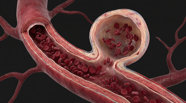 Cerebral Aneurysm Scientific Medical Visualization Brain Artery Wall Bulging Cerebrovascular Disease
