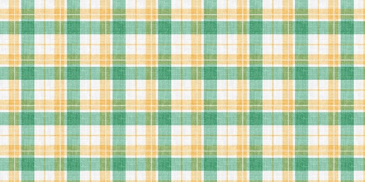 Green and yellow tartan plaid pattern. Traditional scottish checkered background. Seamless tartan pattern for spring, autumn or christmas design.
