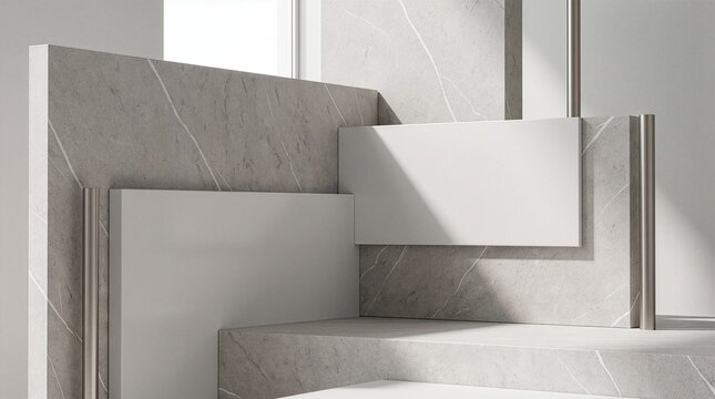 Flawless 3D Rendered Geometric Stone and Ceramic Interior Texture