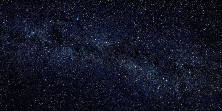 Stunning view of the night sky filled with countless stars and the milky way galaxy in deep space