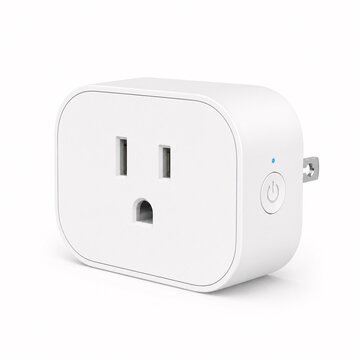White smart Wi-Fi plug adapter